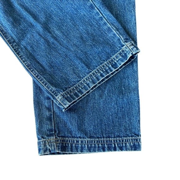 VTG 90s Y2K Xhilaration Cotton Denim Bib Overalls Medium Wash Pockets GUC Medium - Picture 7 of 9